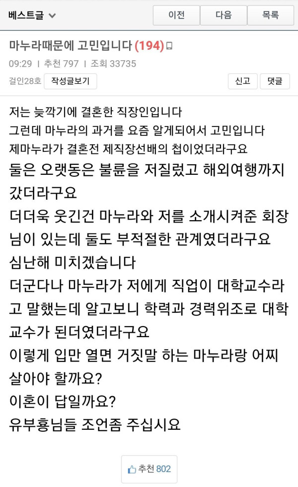 마누라고민